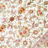 Tapis turc en soie fait main de style traditionnel à motif floral 122x183cm pour la décoration intérieure traditionnelle