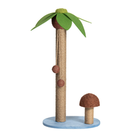 Arbre à chat moderne en sisal et corde de coton, griffoir design cocotier, tour pour chat à 2 niveaux durable pour chatons, vente en gros pour animaux de compagnie