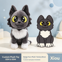 Services de personnalisation OEM/ODM : Jouets en peluche pour chats, poupées en peluche douces, peluches à poils courts, cadeaux de fête, mascottes d'entreprise.