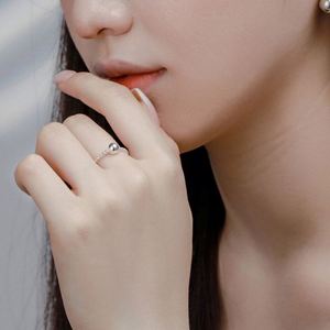 Dylam Metallic Style Luxury Wedding <b>Ring</b> Beaded S925 Silver Rhodium Plated <b>Adjustable</b> <b>Ring</b> Minimalist Design Jewelry - Product Image 5