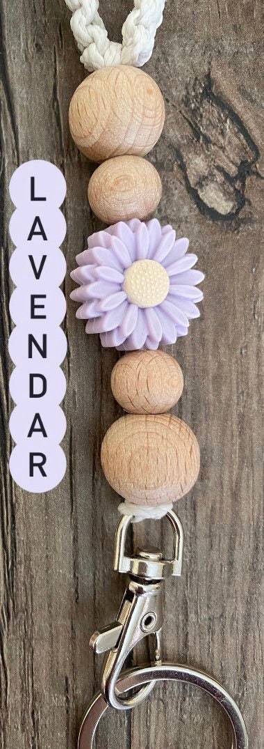 NEW DESIGN Pastoral Style Sunflower Silicone Beaded Keychain Bag Charm Thermal Transfer Printed Ladies Accessories Creative Image 2