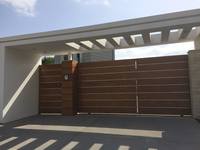 Portail de villa moderne automatique, portail extérieur de cour, portail coulissant d'entrée de garage, portail électrique en aluminium