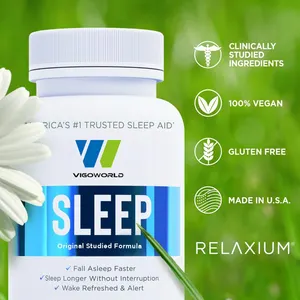 Sleep Aid Capsules Non-Habit Forming Sleep Supplement With Magnesium Melatonin GABA Chamomile For Longer Sleep Stress Relief