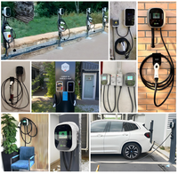 Estación de carga comercial AC EV 32A Cargador de pared Tipo 2 Caja de pared inteligente 7KW con OCPP 4G Wifi DLM para negocios