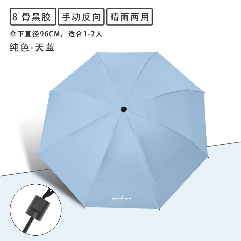 [Manual] 8-ribbed black vinyl sky blue (UV version)