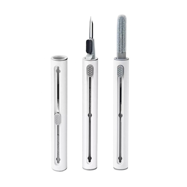 Cleaner Kit for Airpods Pro 1 2 3 Multi-Function Cleaning Pen with Soft Brush Flocking Sponge for Bluetooth Earphones Case