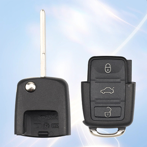MS 3 botones con HU66 hoja de llave sin cortar carcasa de llave de Control remoto para Volkswagen Flip remoto vehículo inteligente funda de llavero en blanco - Product Image 5