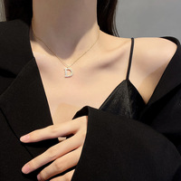 SSeeSY joyas bijoux de mode personnalisés zircon cristal diamant laiton cuivre plaqué or lettre initiale pendentif collier pour les femmes