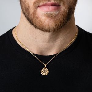 Pingente bússola masculino de aço inoxidável, pingente de crucifixo cruz joia religiosa st george de 18k ouro saint - Product Image 2