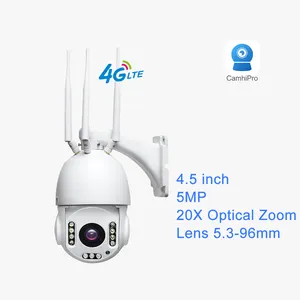 Trong nhà ngoài trời Home an ninh 5MP 30x zoom 4 gam PTZ máy ảnh với phát hiện con người báo động theo dõi Màu sắc tầm nhìn ban đêm CMOS cảm biến H.265