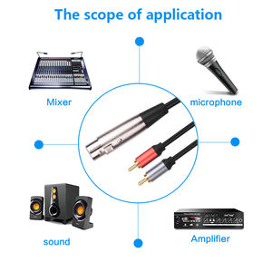 2 RCA zu XLR <span class=keywords><strong>3</strong></span> Pin Weibliche Hifi Mikrofon Kabel für Verstärker Mischpult XLR auf Dual RCA Abgeschirmt Kabel - Product Image 5