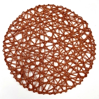 Nouveau Set de Table Décoratif Rond en Papier et Raphia Tressé à la Main de 15 Pouces, Style Classique, Offre Spéciale, Bon Prix pour les Célébrations de la Récolte