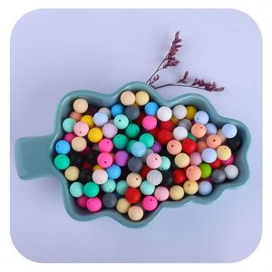 12mm Round <b>Silicone</b> PVC Loose <b>Beads</b> Set Mix Colors Spacing Focal <b>Beads</b> for Jewelry Making & DIY Pen Keychain - Product Image 3