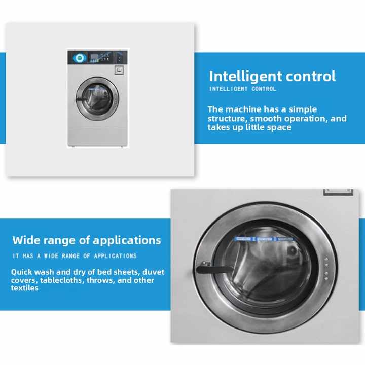 Fully Automatic Commercial Laundry Equipment Large Industrial Washing ...