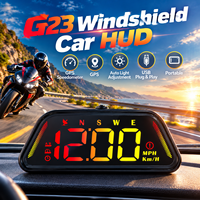 WiiYii G23 Compteur de vitesse GPS HUD pour pare-brise de voiture, réglage automatique de la lumière LED, USB Plug & Play, jauge intelligente - Accessoire de véhicule portable