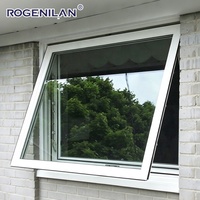 Fenêtre à auvent moderne Rogenilan, insonorisée, à rupture de pont thermique, en verre, extérieure, en aluminium, double vitrage, ventilée, fenêtres sur mesure