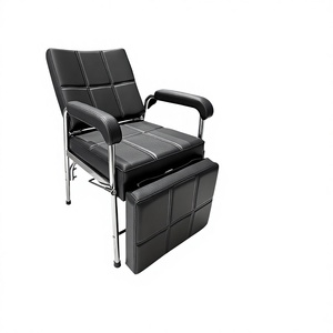 Chaise d'attente métallique moderne et minimaliste, nouveau style transfrontalier, réglable multi-angles, imperméable, résistante à l'huile et à l'usure - Product Image 1