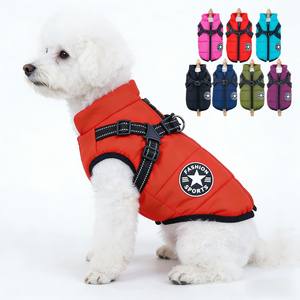 Jaket <span class=keywords><strong>Harness</strong></span> Hewan Peliharaan Musim Dingin Mewah Laris Manis, Logo Kustom Desainer, Gaya Anti Angin, Pakaian Anjing Lembut Hangat Musim Semi - Product Image 4