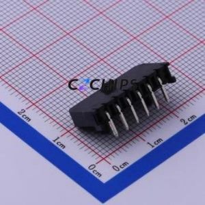 C3030WR-F-06P Wire-to-Board Pin Header Bent Lead Through Hole,P=3mm Connector 1x6P 3mm Right Angle Insert 6P - Product Image 2