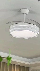 Modern LED Fan Ceiling Lamp with Remote Control Smart Home Living Room Base round Shape Elegant Design - Product Image 5