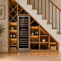 Réfrigérateur à vin personnalisé Minghou, encastrable, double zone, avec évier, capacité de 6, 18, 56, 110, 154 bouteilles, compresseur pour cuisine