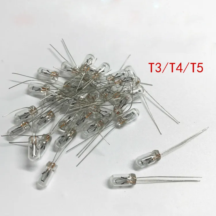 T3 T4 T5 Miniatuur Lamp Lampen 12V 24V Lamp Gloeilamp Edison Gloeidraad Rijst 3Mm 4Mm 5Mm Neon Indicatie Lamp