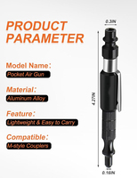 2pcs CT-004 Mini pistolet pneumatique portable directement connecté au compresseur d'air pour un nettoyage efficace