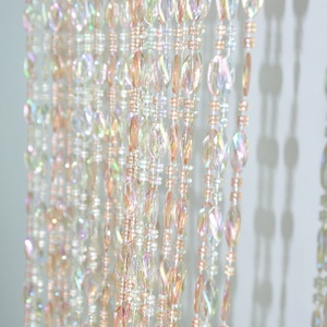 <span class=keywords><strong>ม่าน</strong></span>ประตูตกแต่งบ้านแบบแขวน ลายบิดเกลียว สีชมพูและสีรุ้ง ประดับด้วยลูกปัด<span class=keywords><strong>ใส</strong></span> - Product Image 2