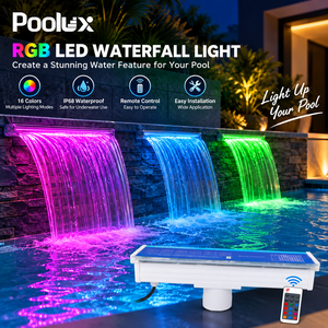 POOLUX 300mm 600mm 900mm Rideau d'eau de fontaine en acrylique économique <span class=keywords><strong>pour</strong></span> <span class=keywords><strong>piscine</strong></span>, <span class=keywords><strong>cascade</strong></span> de jardin - Product Image 1