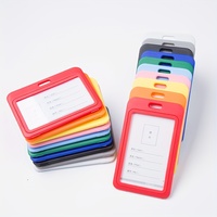 Lanière en plastique personnalisée pour femmes hommes étudiants enfants-Titulaire de permis de travail Carte de crédit bancaire Sangle de cou Bus Pass Case ID Holder