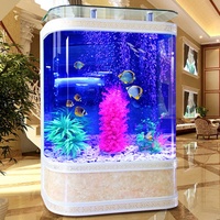 Aquarium en verre personnalisé de 200 gallons, design moderne pour salons/salles à manger, vente directe d'usine, utilisation en intérieur