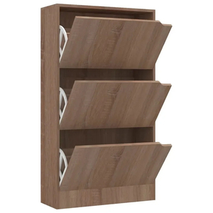 Mueble Zapatero Moderno de <span class=keywords><strong>MDF</strong></span> con 3 Cajones y Puertas Abatibles Extensibles, Ahorra Espacio para Apartamentos, Hogares y Salas de Estar - Product Image 1