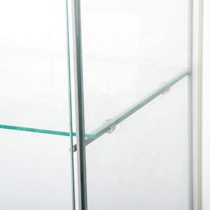 סין מותאם אישית זכוכית תצוגת ראווה ארון יין ארון תצוגת תיק מקרה מדף ספרים 4 מדפים עם דלת לסלון - Product Image 3