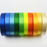 Ruban satiné personnalisé à âme en mousse, plusieurs largeurs, couleur unie, vente en gros pour décorations de fête d'anniversaire, artisanat de gâteaux, designs de nœuds cadeaux