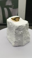 Mylove Modisches Musterdesign Stern Herz 925 Sterling Silber Vergoldet Gravierter Individueller Offener Verstellbarer Ring für Damen Schmuck