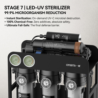 Système d'osmose inverse alcaline 7 étapes 75 GPD OEM/ODM avec réservoir sous évier pour la purification de l'eau domestique