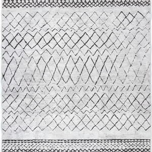 Alfombra Adiva de 20 Pies para el Hogar, Venta al por Mayor, Exportada de Turquía, Tejida en Jacquard, Hecha a Máquina, de Poliéster, Antideslizante, con Reverso de Algodón, Diseño Geométrico - Product Image 1