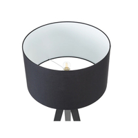 Minimaliste hôtel décor à la maison coin lumière debout tissu abat-jour salon debout trépied lampadaire en bois