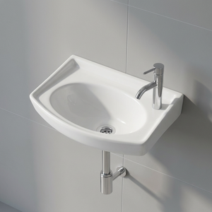 <b>Small</b> Modern Ceramic Wall Hung Wash Basin Bathroom Hand Wash <b>Sink</b> for Hotel Apartment Commercial Projects - Product Image 6