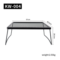 Grille de barbecue pliable portable pour le camping en plein air, grille de barbecue en métal, table miniature ultralégère pour le camping, la randonnée, le pique-nique, le barbecue