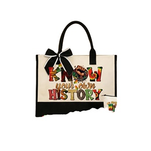 Set de Regalo Juneteenth, Mes de la Historia Negra, Conoce Tu Propia Historia, Bolsa de Lona, Vaso de Vidrio para Recuerdos de Fiesta - Product Image 3