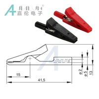 JIALUN Safety Multimeter Test Leads Alligator Clips Electrical Mini Test Crocodile Clamp with 2mm Banana Jack