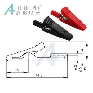 Jialun - Multímetro de segurança para teste de crocodilos, <span class=keywords><strong>mini</strong></span> braçadeira elétrica com 2mm de encaixe banana, presilhas para jacaré de jacaré - Product Image 5