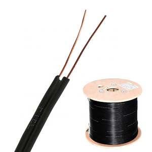 Câble téléphonique non blindé à 2 cœurs 20awg CCA <span class=keywords><strong>CAT</strong></span> 3 CCS Drop Wire Self-Support Black PVC Jacket Outdoor Communication Cable - Product Image 2