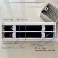 Diffuseur linéaire moderne en aluminium pour grille de ventilation de climatisation, fentes personnalisées pour salon et entrepôt