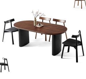 Oval Solid Wood Luxury French Design Multi-function Dining <b>Table</b> with Antique Finish for Home Furniture Household Use - Product Image 2