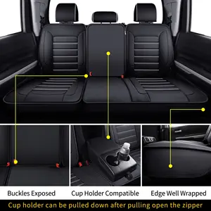 Customized Car Seat Cover Vehicle Auto Truck Seats Protector Luxury Full Set For 2014-2021 Toyota Tundra