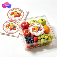 Étiquette ronde personnalisée avec logo de marque, autocollant pour fruits, étiquette d'emballage alimentaire écologique personnalisée, autocollant en vinyle imperméable pour boîte cadeau de fruits