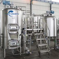 Système de brassage artisanal TONSEN 300L-5000L contrôlé par PLC avec pompe à arbre rotatif pour brasseries commerciales