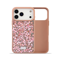 Coque de téléphone portable OEM de luxe en TPU+PC avec design en pierres colorées et cristaux pour iPhone 17 Pro Max 17Air, élégance scintillante effet diamant
